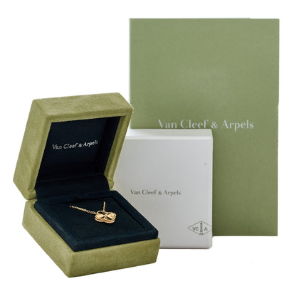 Van Cleef & Arpels 18K Yellow Gold Guilloche Vintage Alhambra Pendant Necklace 5 of 5