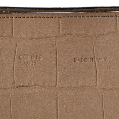 Celine Crocodile Embossed Nubuck Small Belt Cabas Phantom Beige 6 of 10