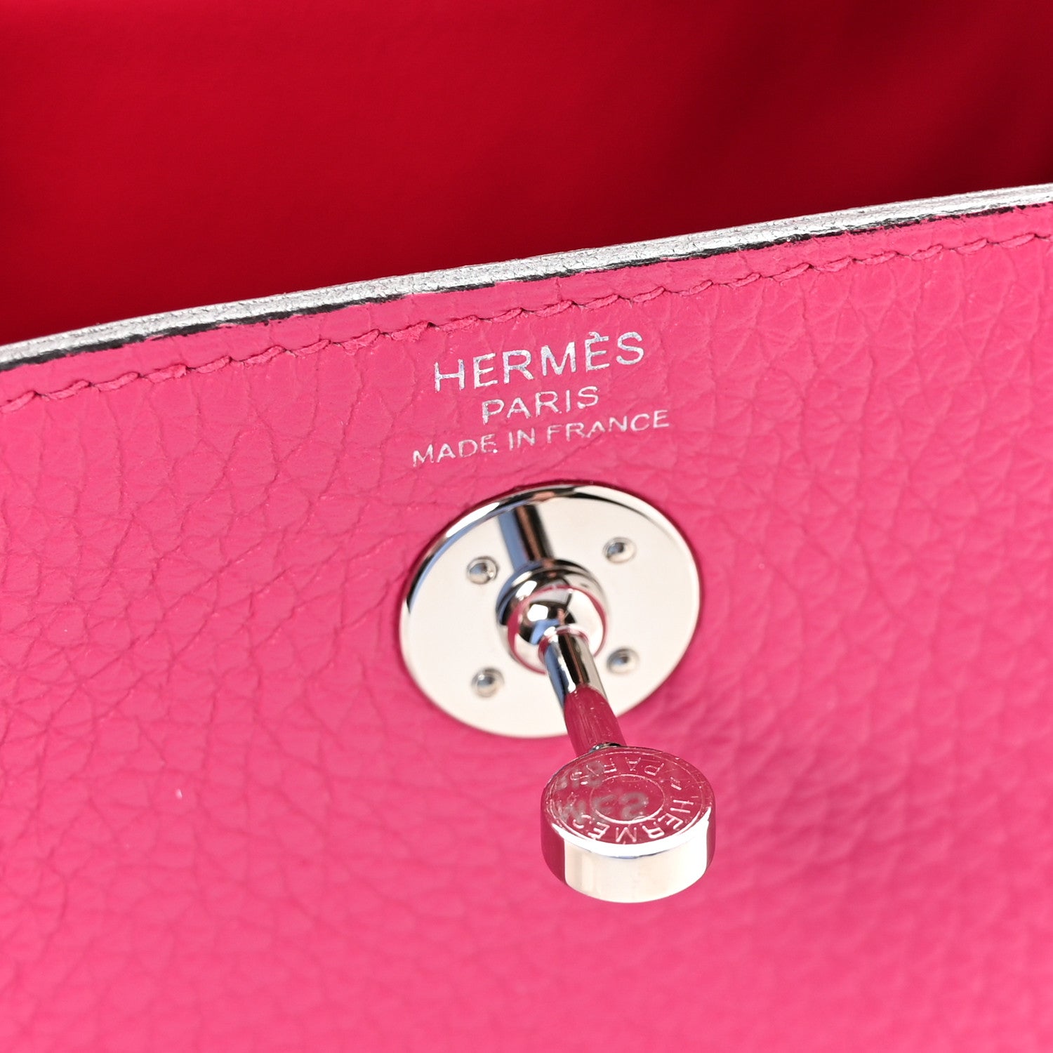 Hermes Taurillon Clemence Mini Lindy 20 Rose Extreme 6 of 10