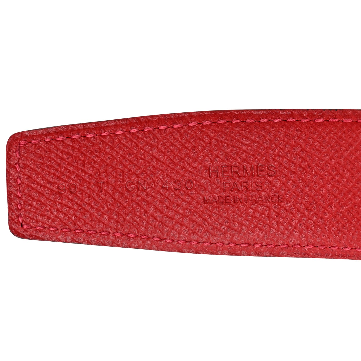 Hermes Swift Epsom 32mm Guilloche H Belt 90 36 Rouge H Rouge Casaque 3 of 8