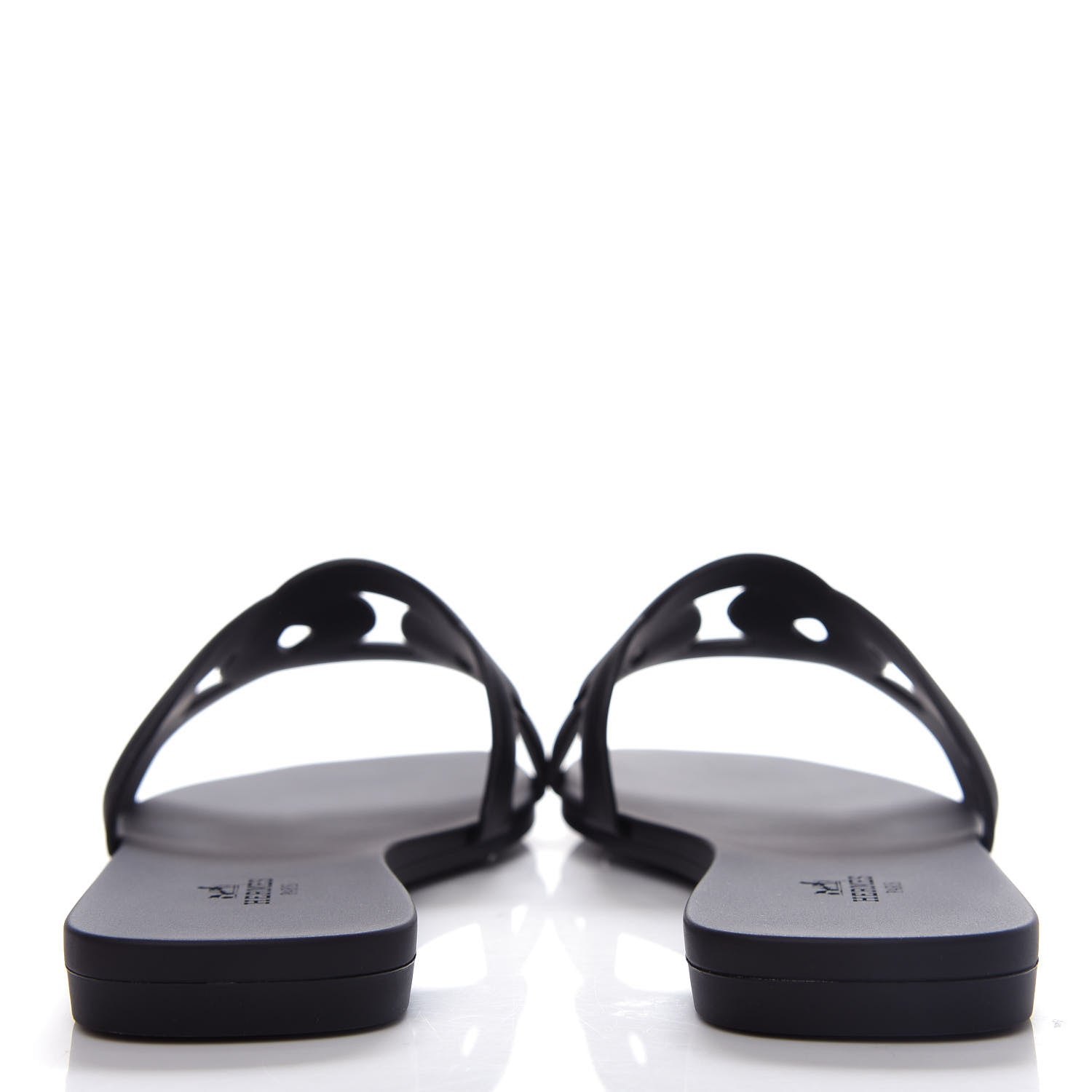 Hermes Rubber Aloha Sandals 37 Black 7 of 11