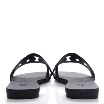 Hermes Rubber Aloha Sandals 37 Black 7 of 11