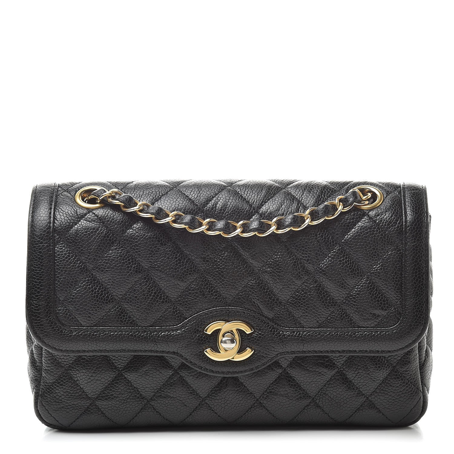 Chanel Crumpled Grained Calfskin Small Flap Black 1 of 11