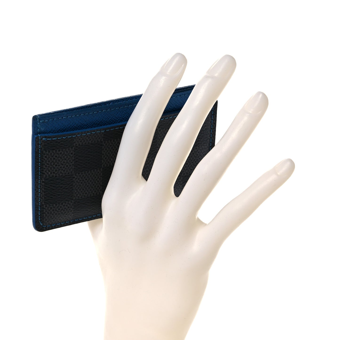 Damier Graphite Card Holder Blue