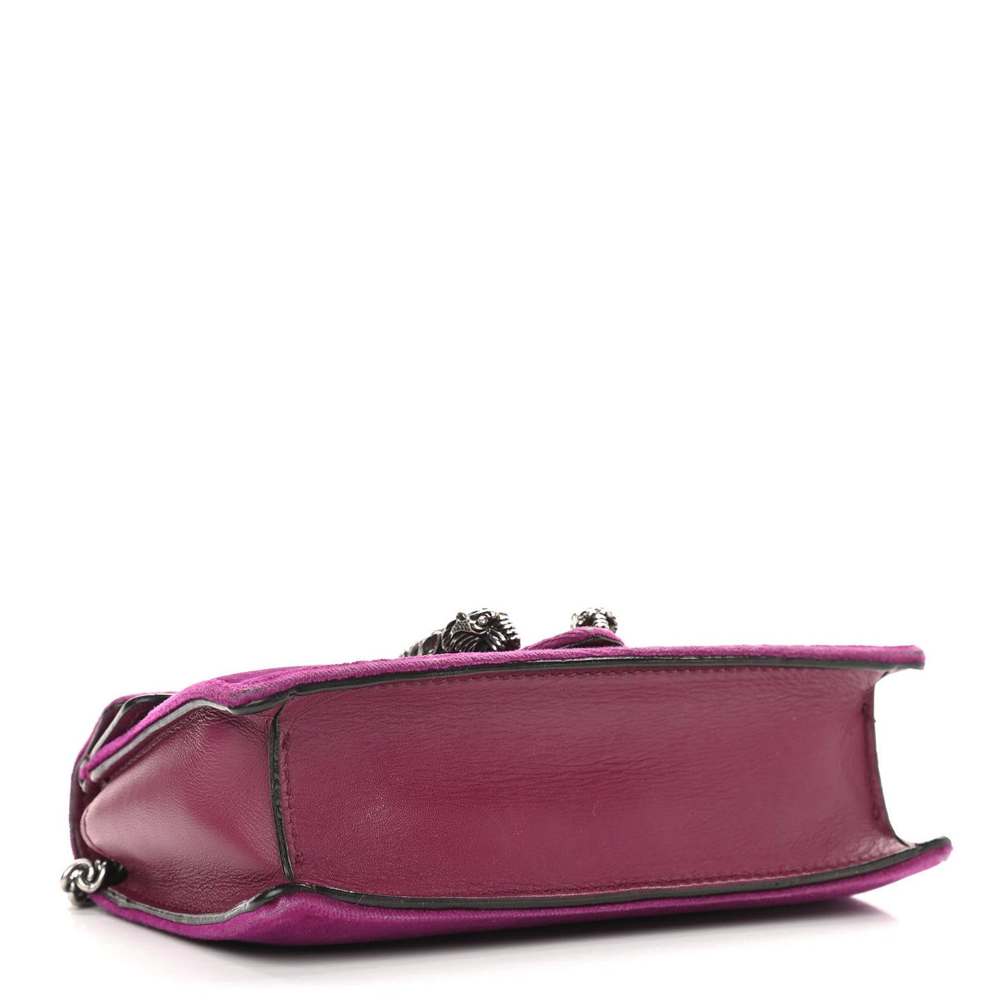 Velvet Super Mini Dionysus Shoulder Bag Fuchsia Violet Cyclamen