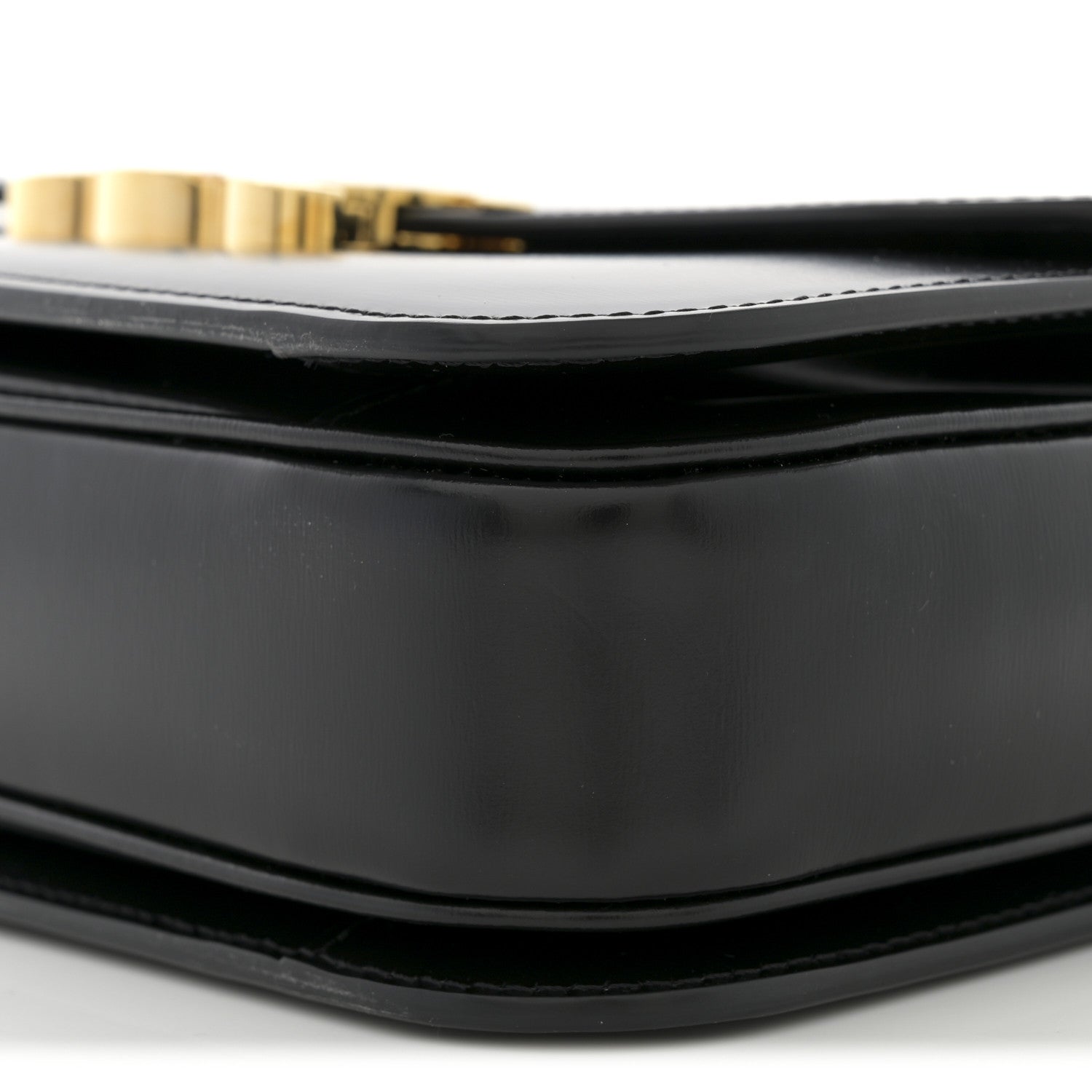 Celine Shiny Calfskin Medium Triomphe Black 10 of 11