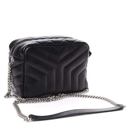 Saint Laurent Calfskin Y Quilted Monogram Small Loulou Bowling Bag Black 3 of 10