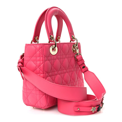 Christian Dior Lambskin Cannage Small My ABCDior Lady Dior Fuchsia 3 of 10