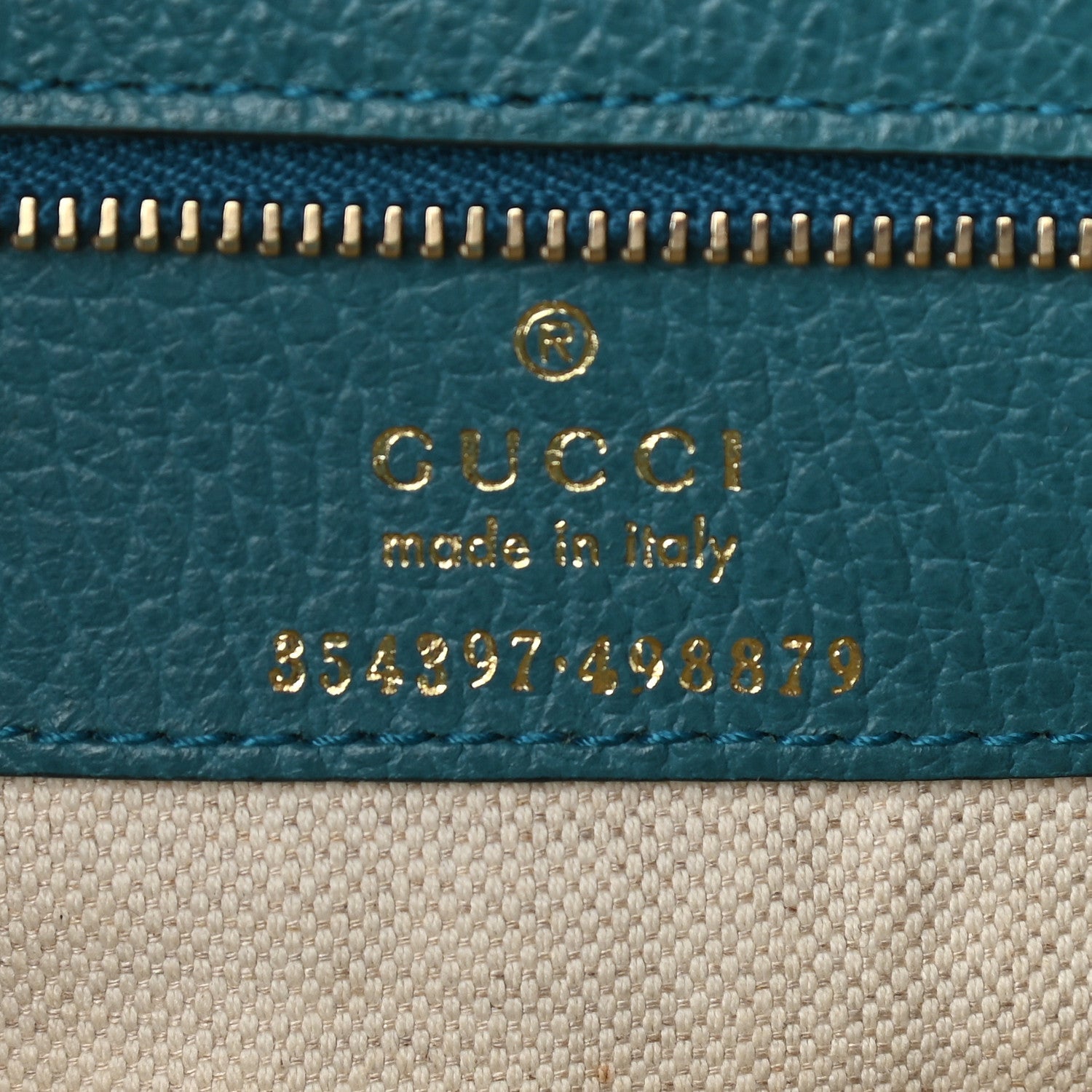 Gucci Dollar Calfskin Medium Swing Tote Marine Deep Cobalt 5 of 7