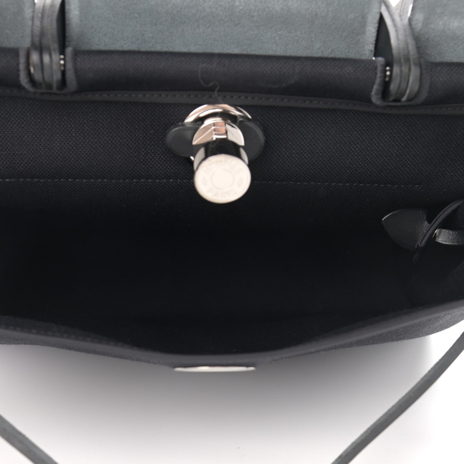 Hermes Military Toile Vache Hunter Herbag Zip PM 31 Black 6 of 12