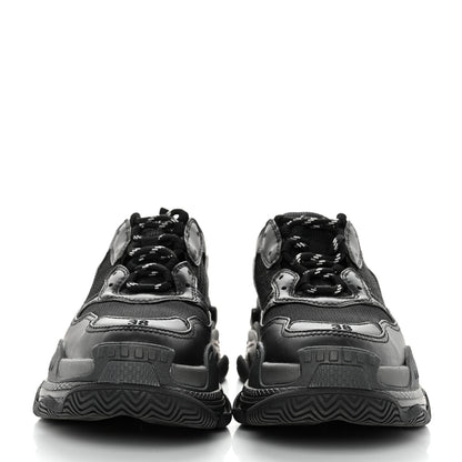 Balenciaga Fabric Mesh Womens Triple S Sneakers 38 Black 2 of 8
