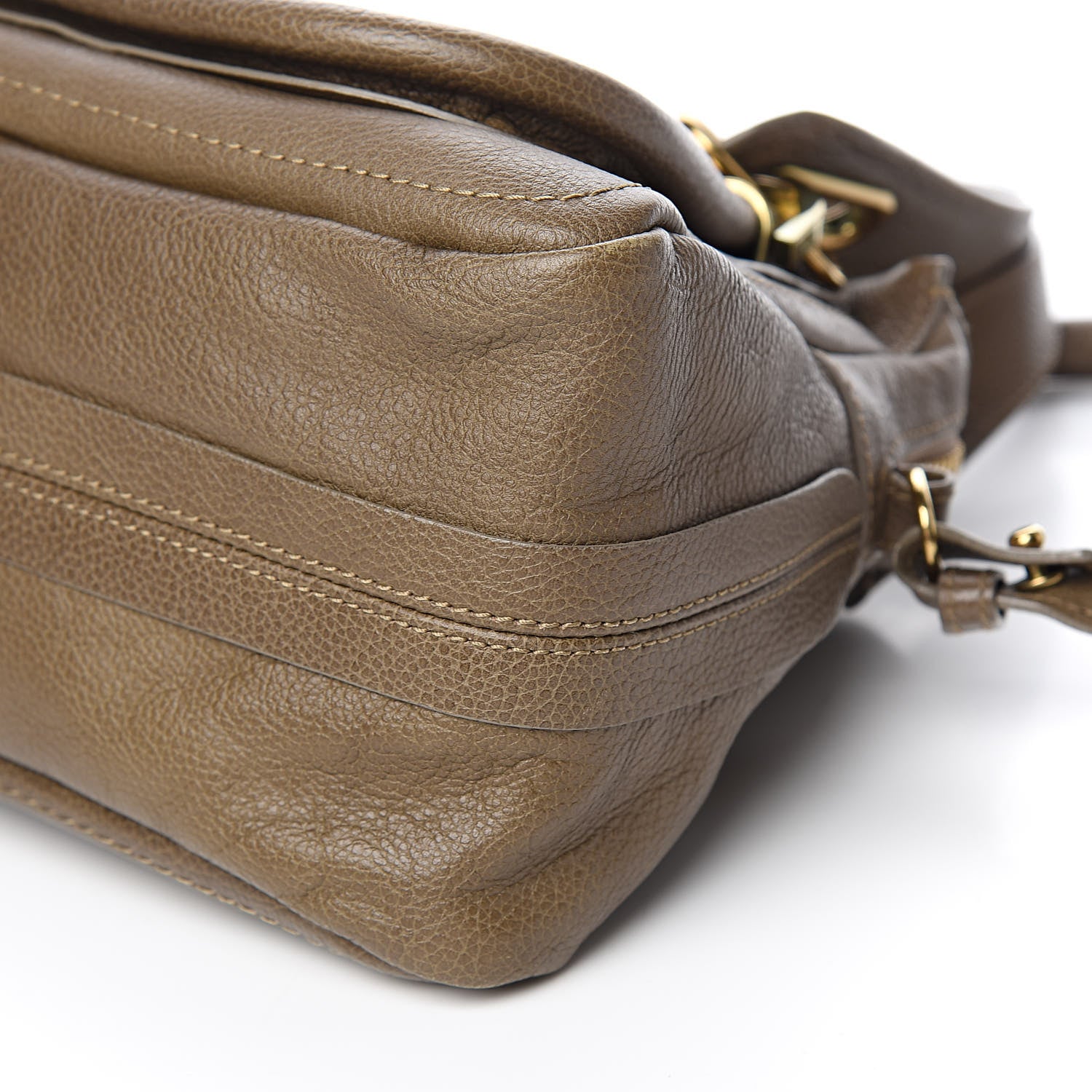Chloe Calfskin Small Paraty Barbour Khaki 9 of 12