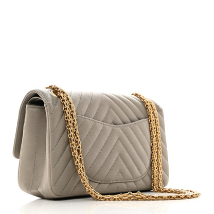 Chanel Calfskin Chevron Quilted 2.55 Reissue 225 Flap Grey 2 of 10