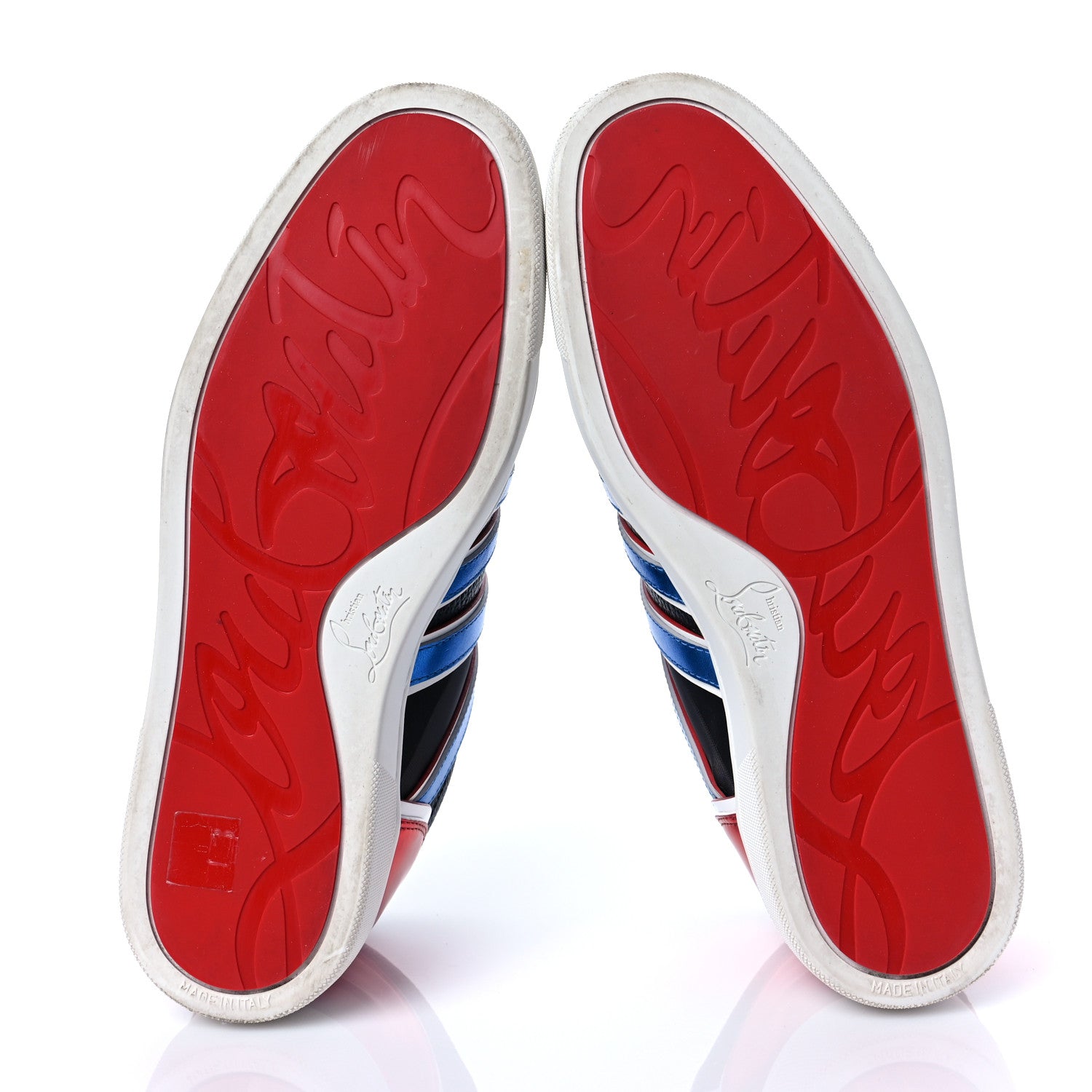 Christian Louboutin Grained Calfskin Mens Vida Viva Sneakers 41 Multicolor 5 of 10