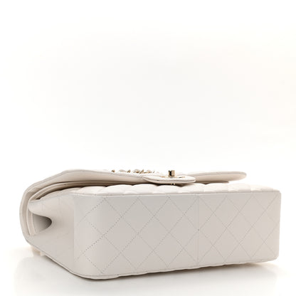 Chanel Caviar Quilted Jumbo Double Flap White 4 of 11