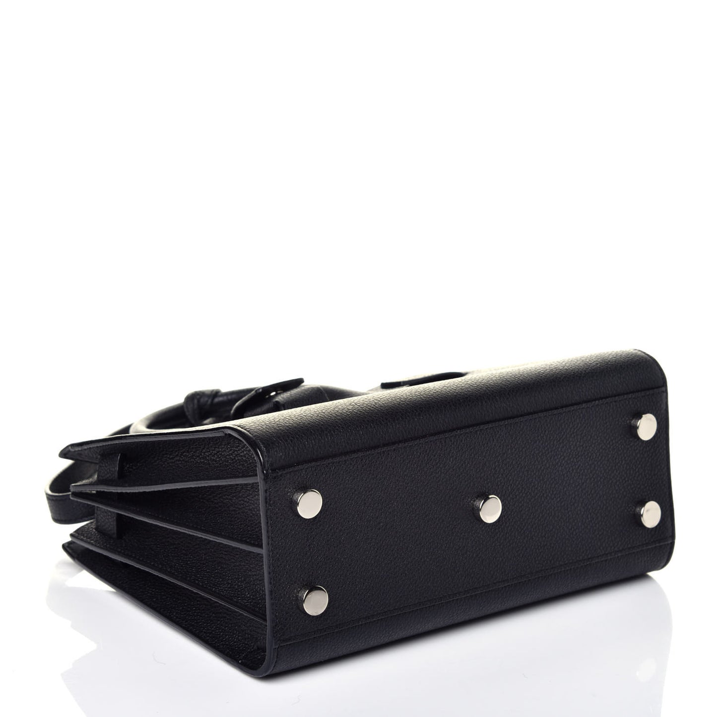 Grained Calfskin Nano Sac De Jour Black
