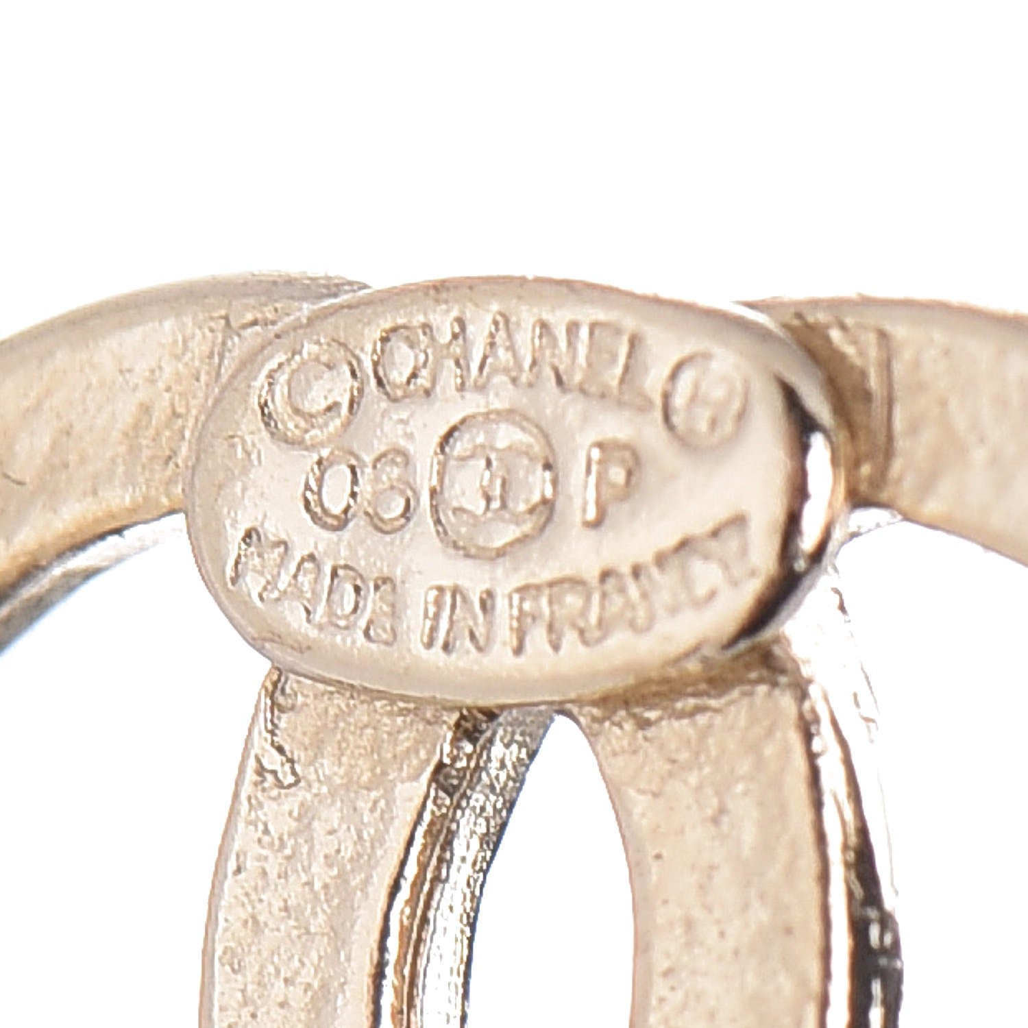 Chanel Ruthenium Crystal Double CC Earrings Gold 5 of 5