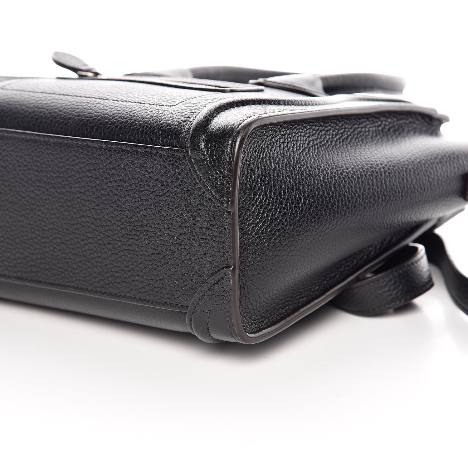Celine Drummed Calfskin Nano Luggage Black 6 of 9