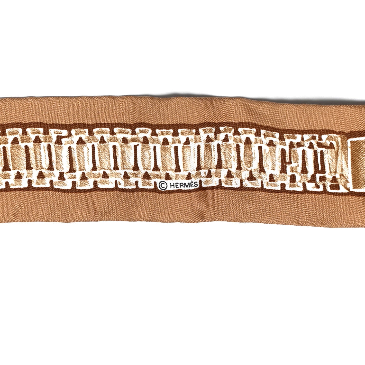 Hermes Silk Le Tresor De Medor Twilly Beige Gris Cacao 3 of 4