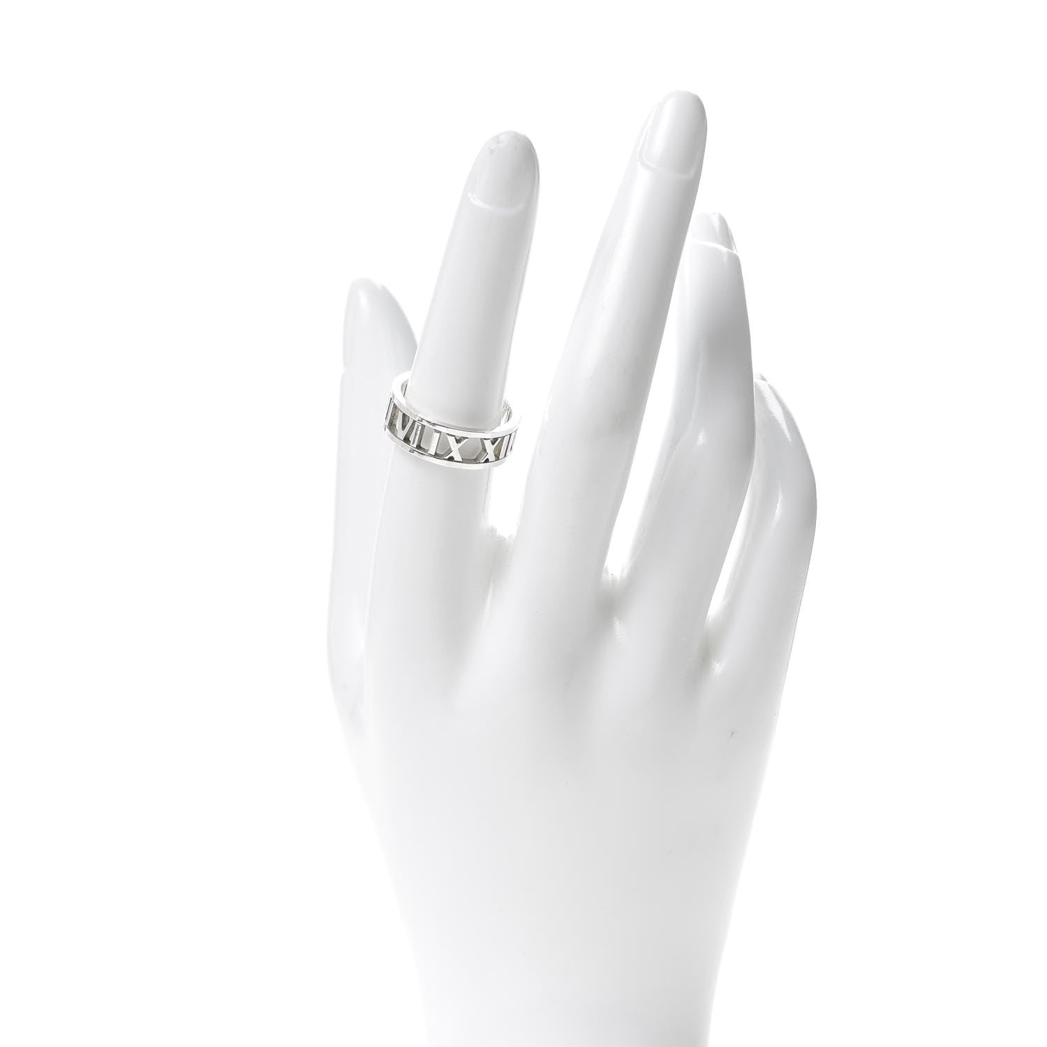 Tiffany Sterling Silver Wide Atlas Open Ring 55 7.25 2 of 4