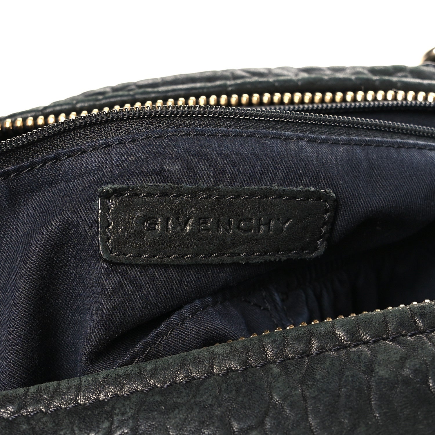 Givenchy Pebbled Sheepskin Calfskin Crocodile Embossed Large Pandora Black 7 of 10