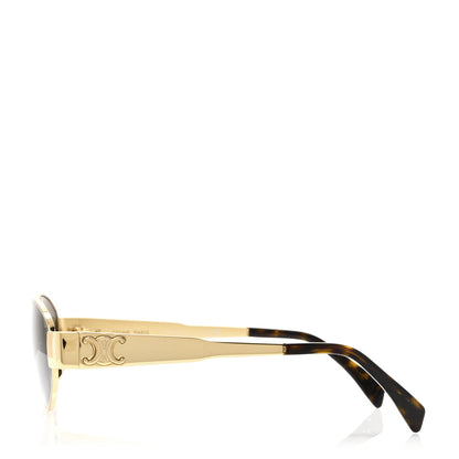 Celine Metal Triomphe 01 Sunglasses CL40235U Gold Green 2 of 6