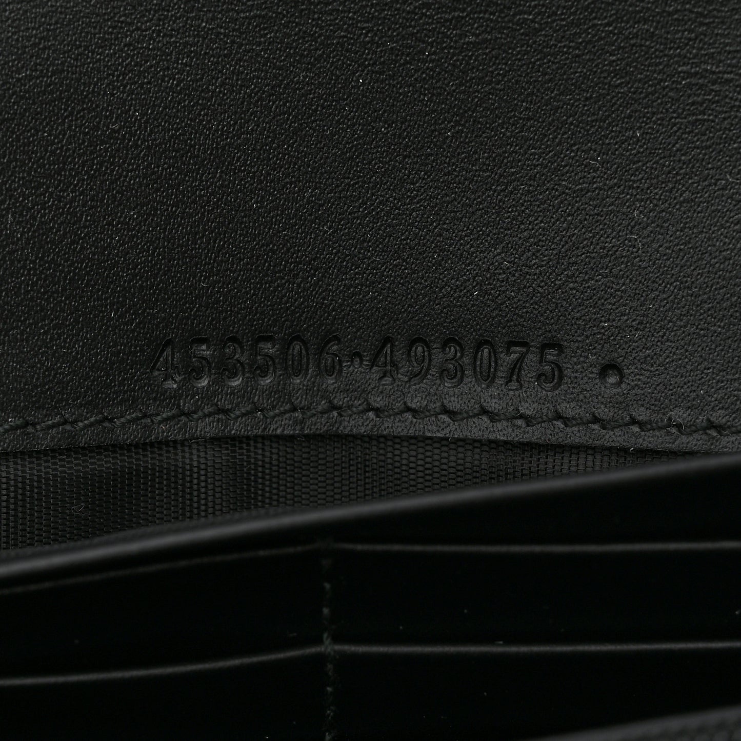 Guccissima Padlock Continental Chain Wallet Black