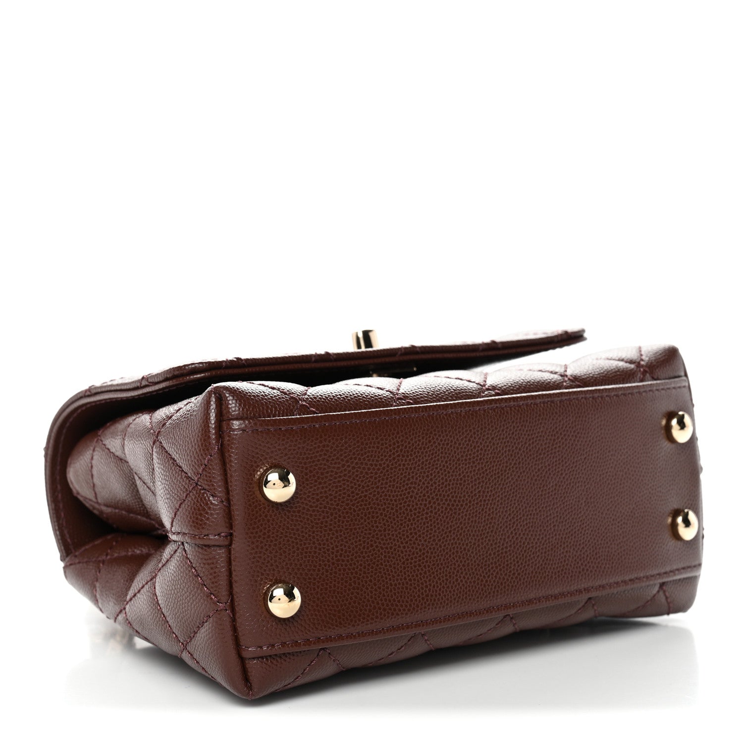 Chanel Caviar Quilted Extra Mini Coco Handle Flap Dark Brown 4 of 10