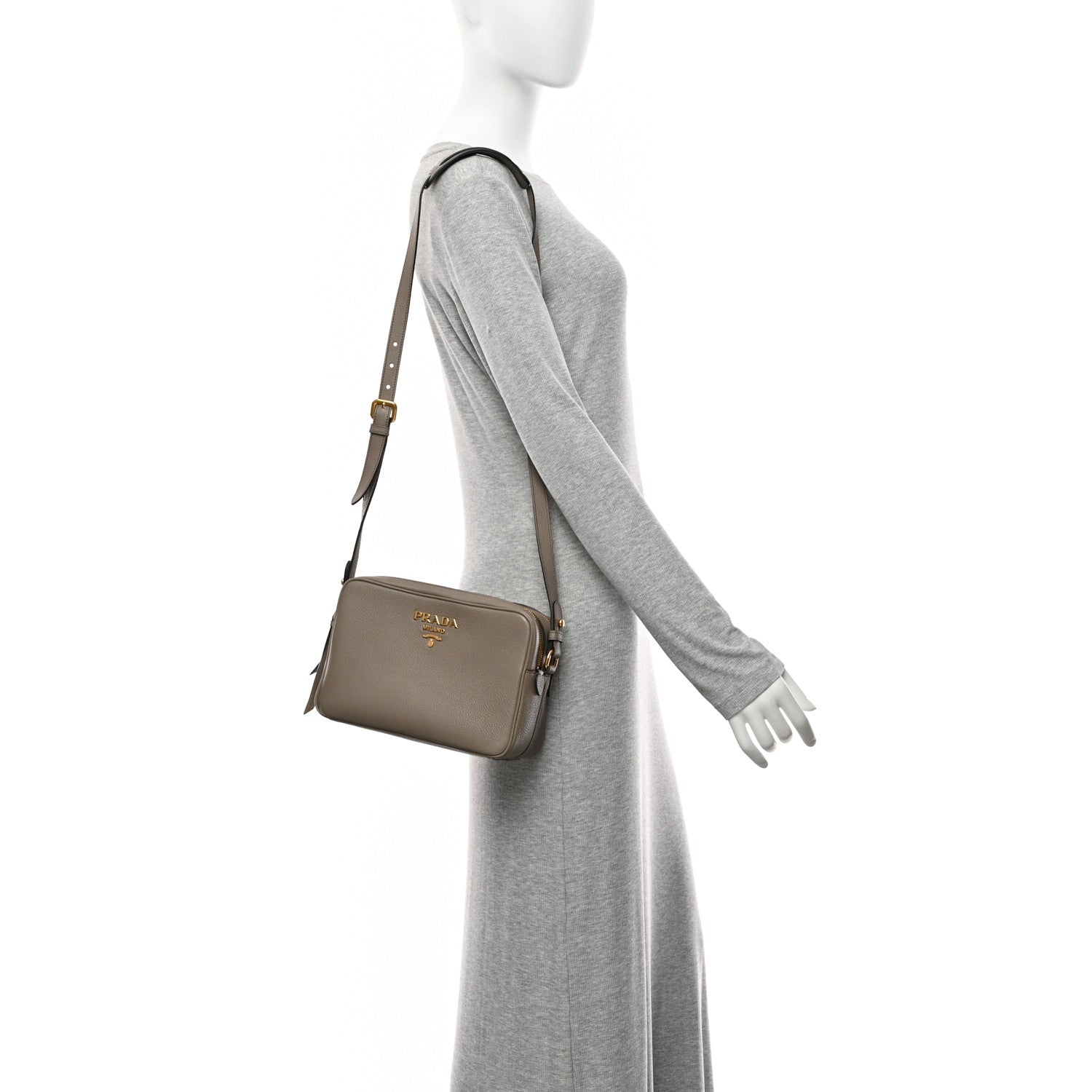 Prada Vitello Phenix Camera Bag Argilla 1818828 – FASHIONPHILE