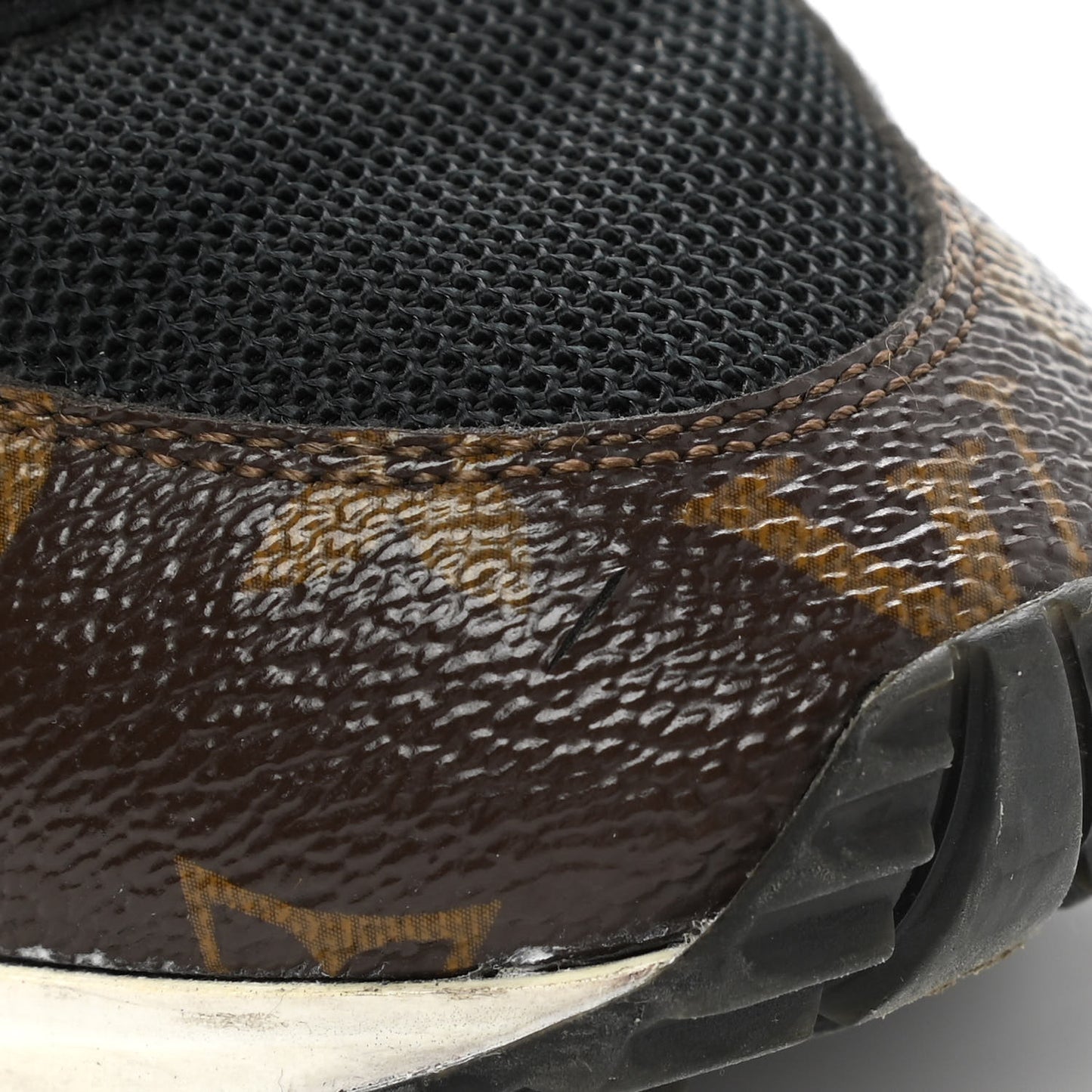 Suede Monogram Run Away Sneakers 38 Black