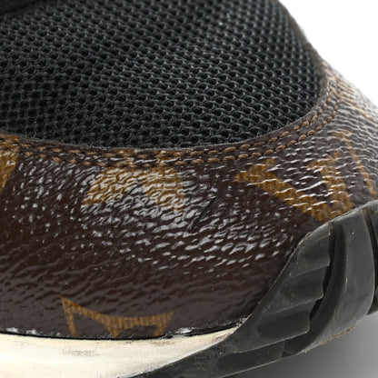 Louis Vuitton Suede Monogram Run Away Sneakers 38 Black 10 of 10