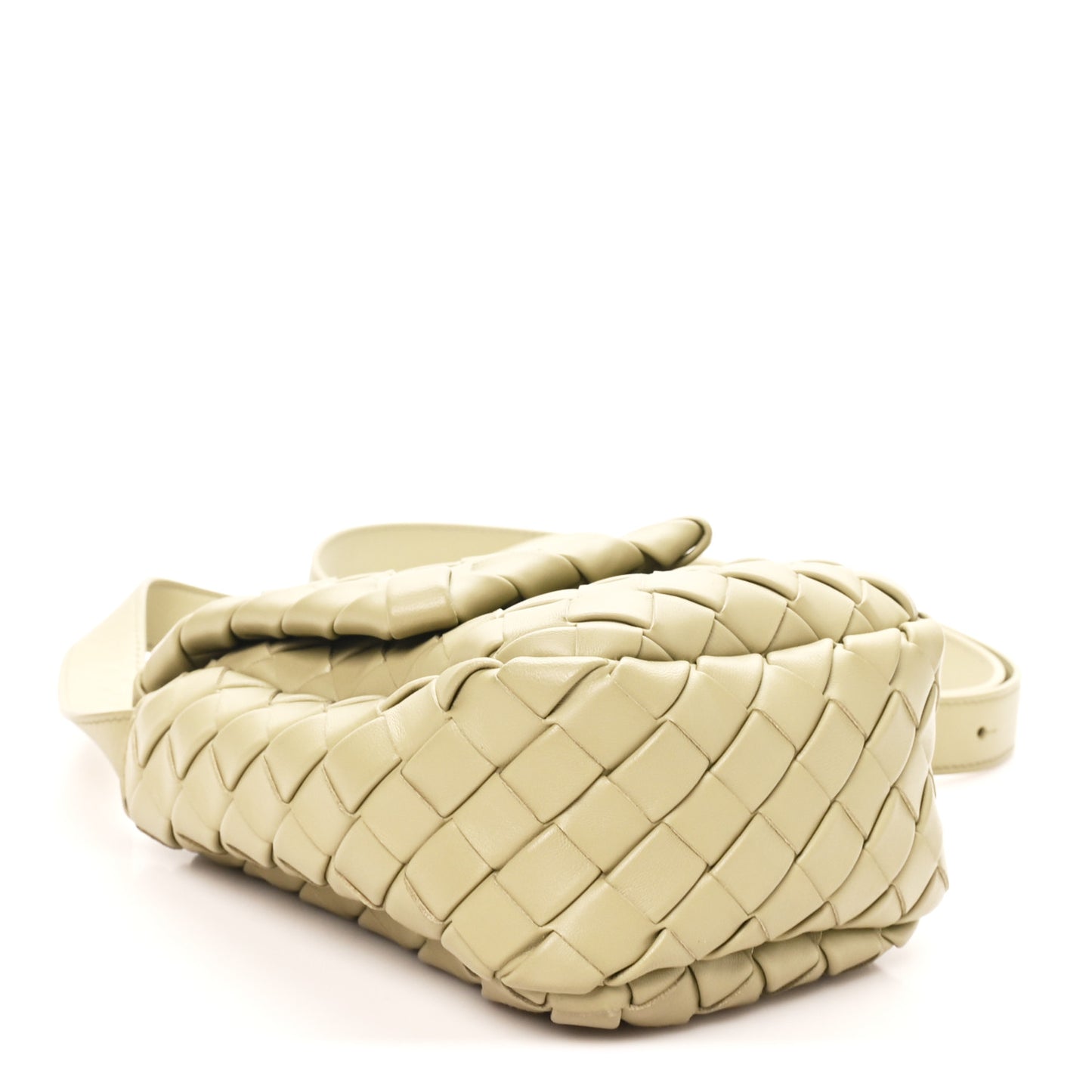 Nappa Intrecciato Mini Vertical Cobble Shoulder Bag Travertine
