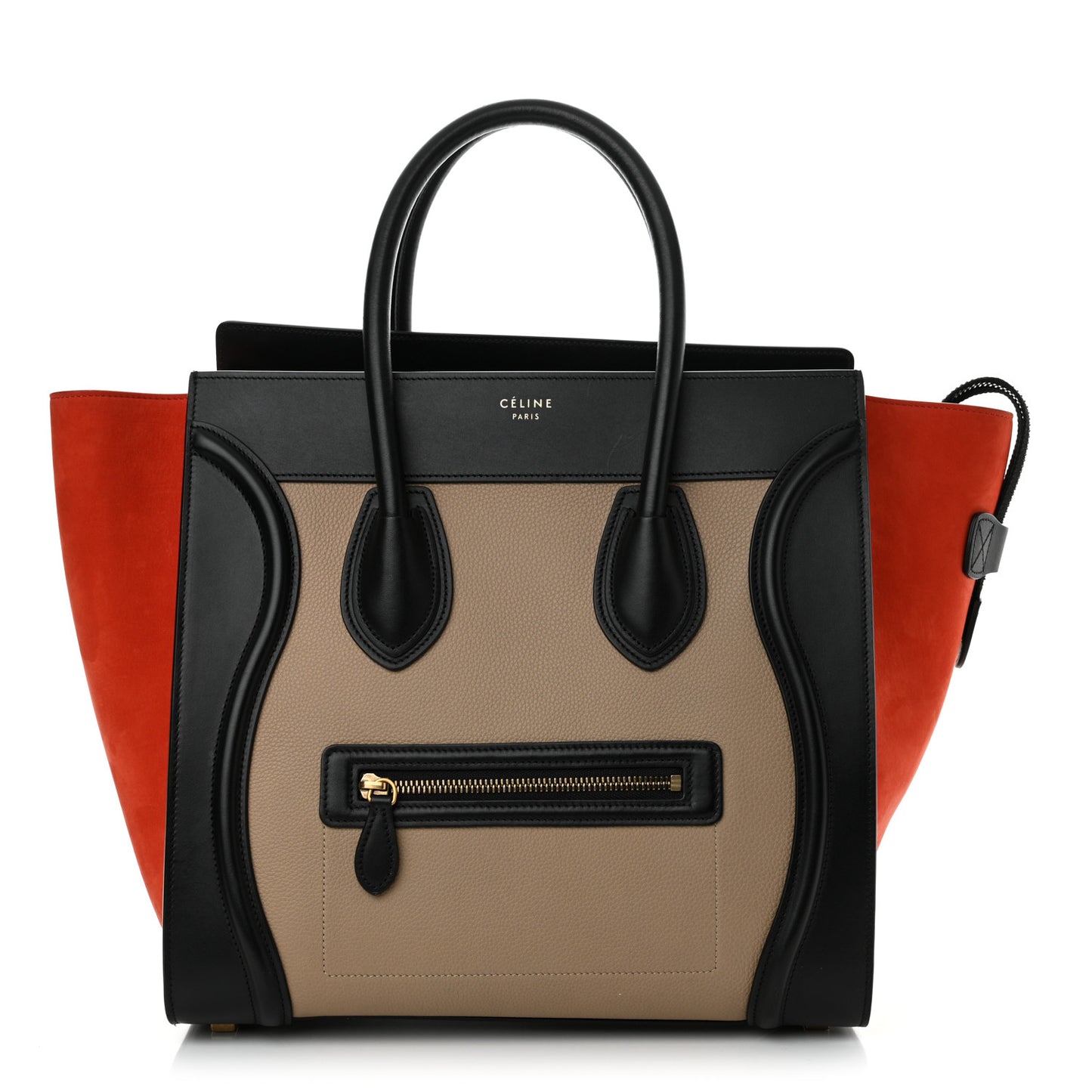 Baby Grained Calfskin Tri-Color Mini Luggage Light Taupe