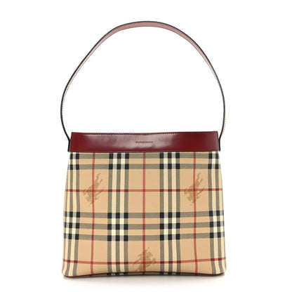 Burberry Haymarket Check Shoulder Bag Red 1 of 8