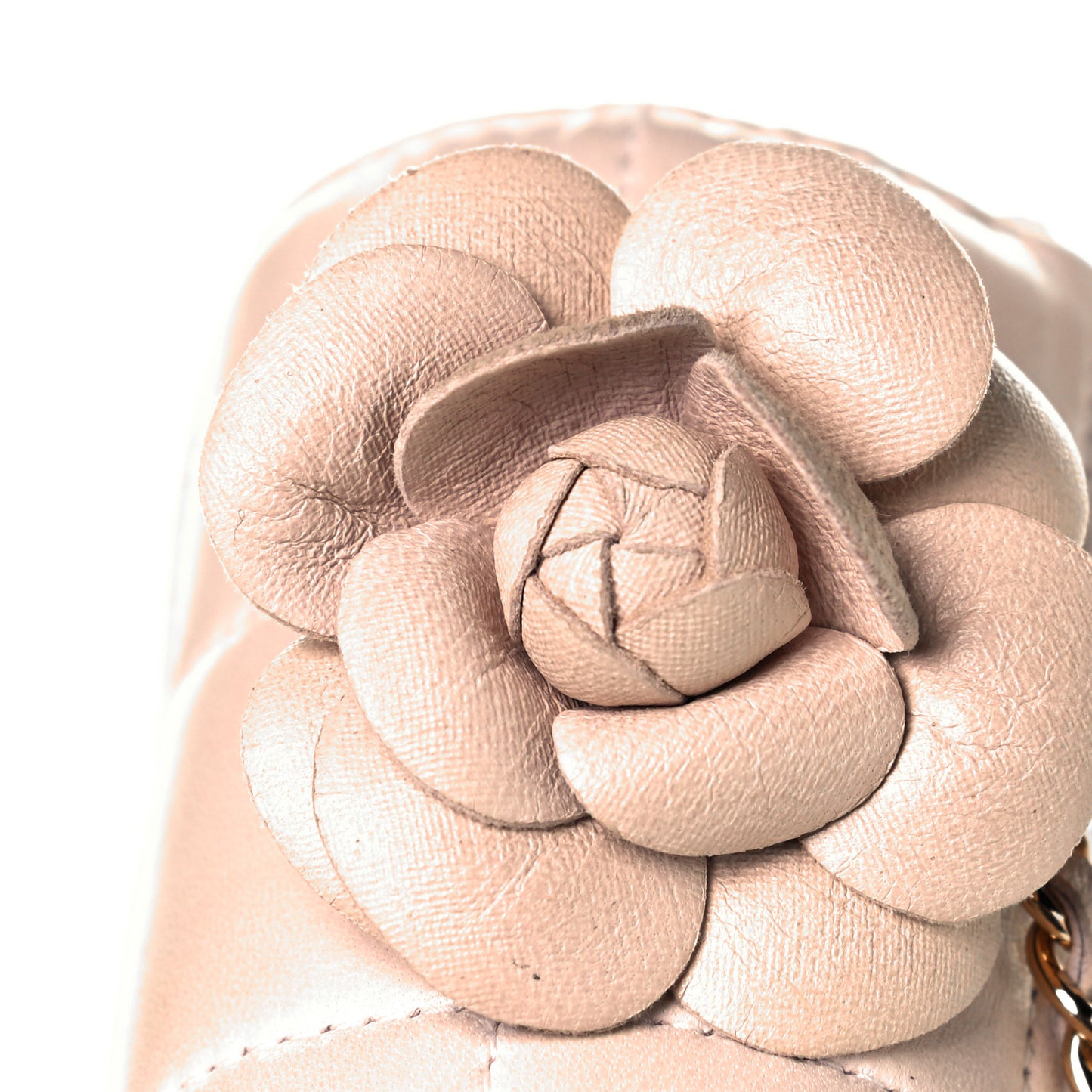 Lambskin Quilted Mini Chocolate Bar Camellia Flap Pink