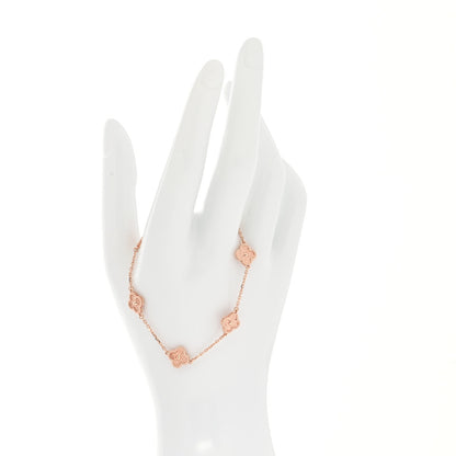 Van Cleef & Arpels 18K Rose Gold 6 Motifs Sweet Alhambra Bracelet 2 of 7