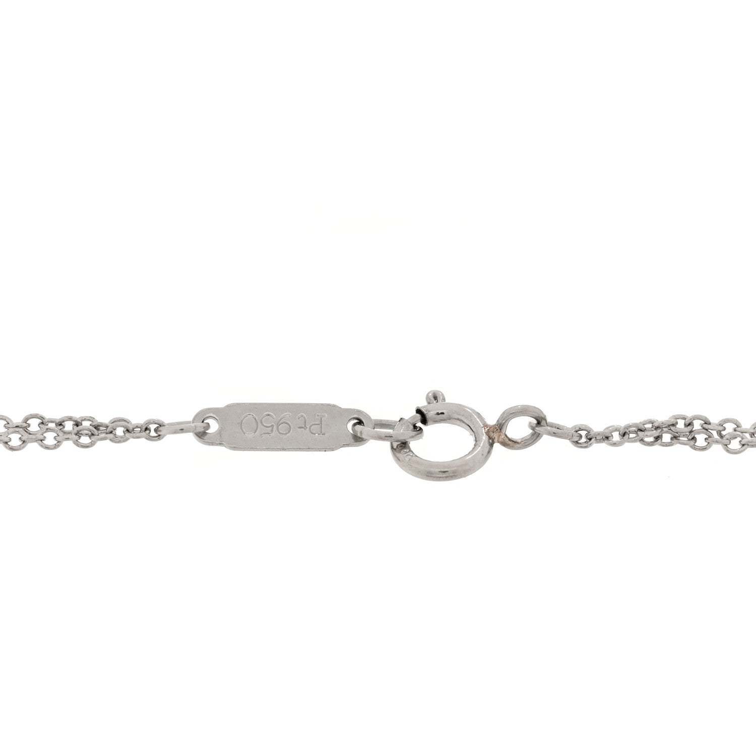 Tiffany Platinum Diamond .17ct Double Chain Solitaire Bracelet 3 of 4