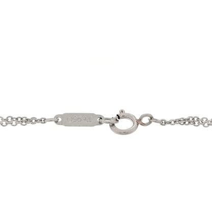 Tiffany Platinum Diamond .17ct Double Chain Solitaire Bracelet 3 of 4