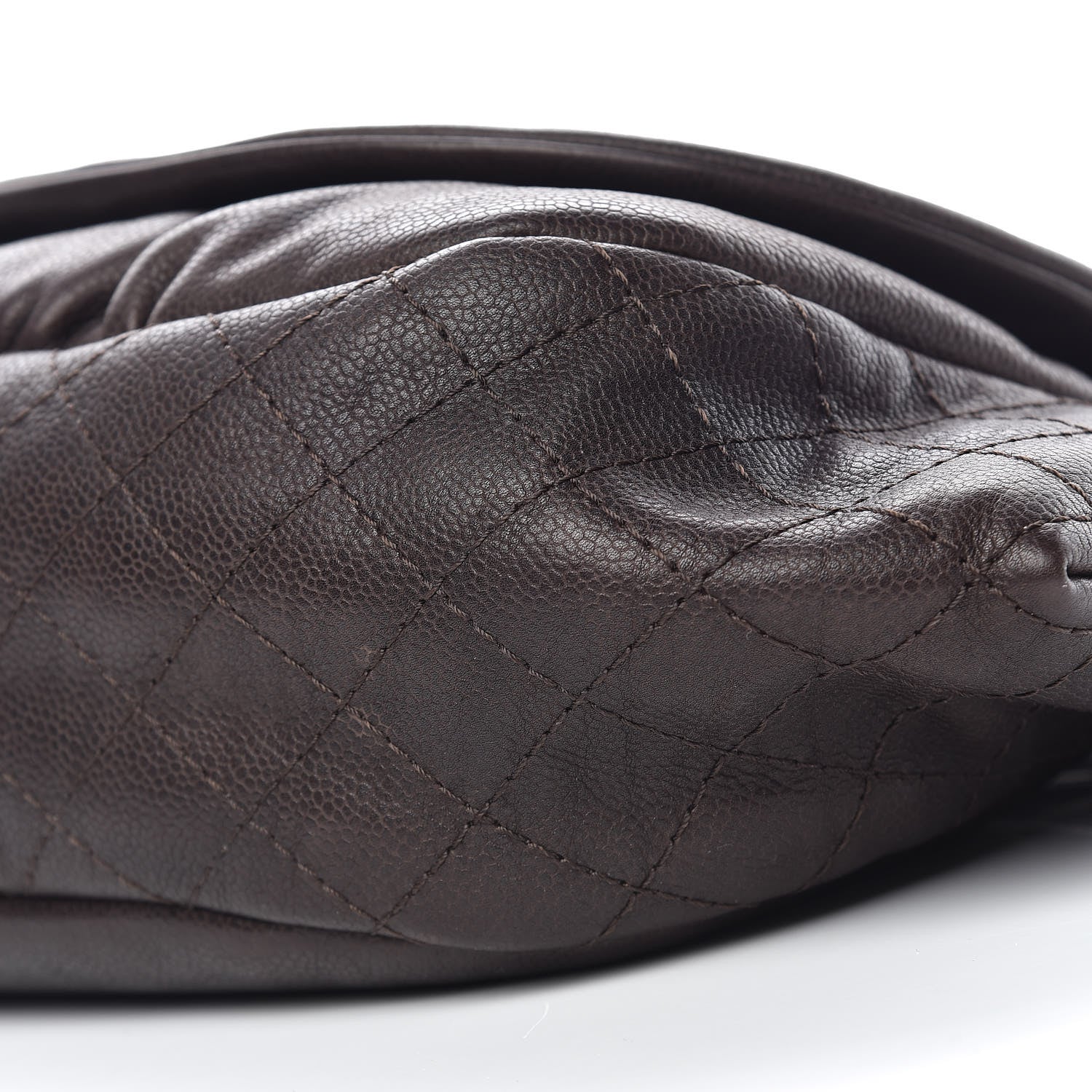 Chanel Caviar Half Moon Large Flap Dark Brown 7 of 15