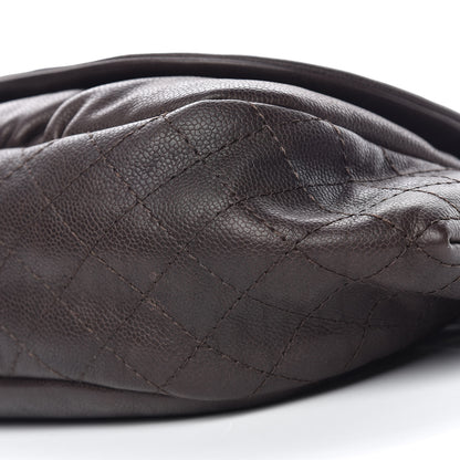 Chanel Caviar Half Moon Large Flap Dark Brown 7 of 15