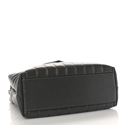 Saint Laurent Calfskin Y Quilted Monogram Small Loulou Shopper Grey 4 of 9