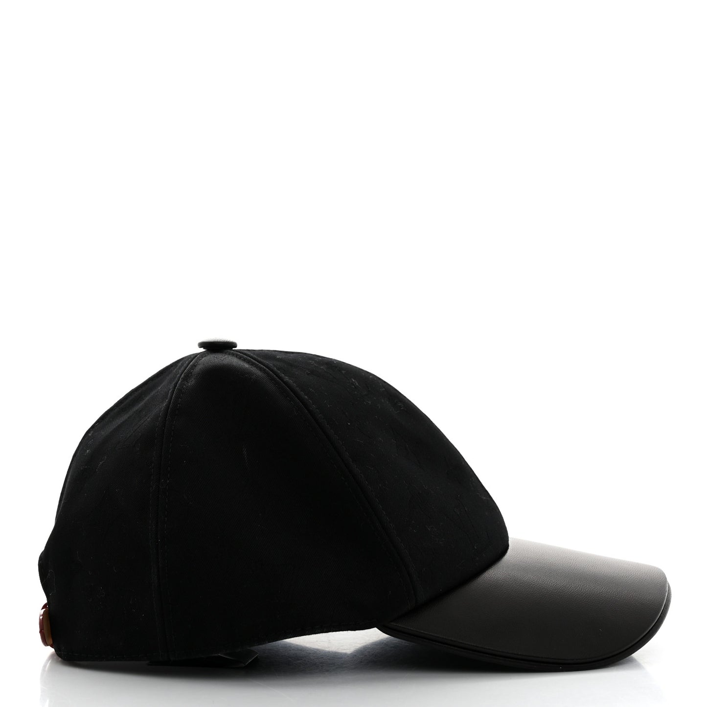 Calfskin Cotton Jacquard Monogram LV First Cap L Black