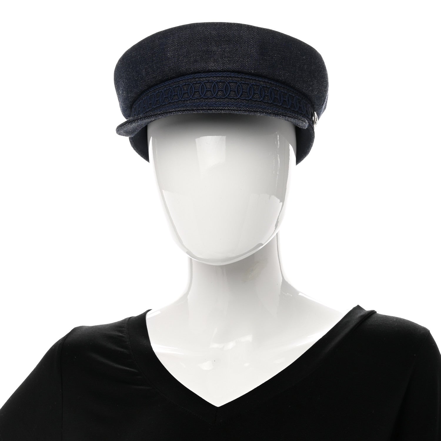 Hermes Denim Cabourg Cap 57 Indigo 1 of 9