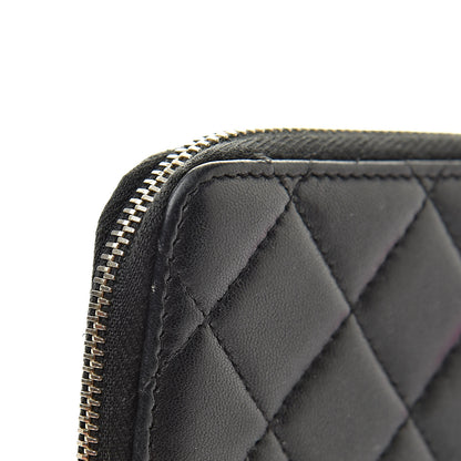 Chanel Lambskin Quilted Zip Coin Purse Black 9 of 9