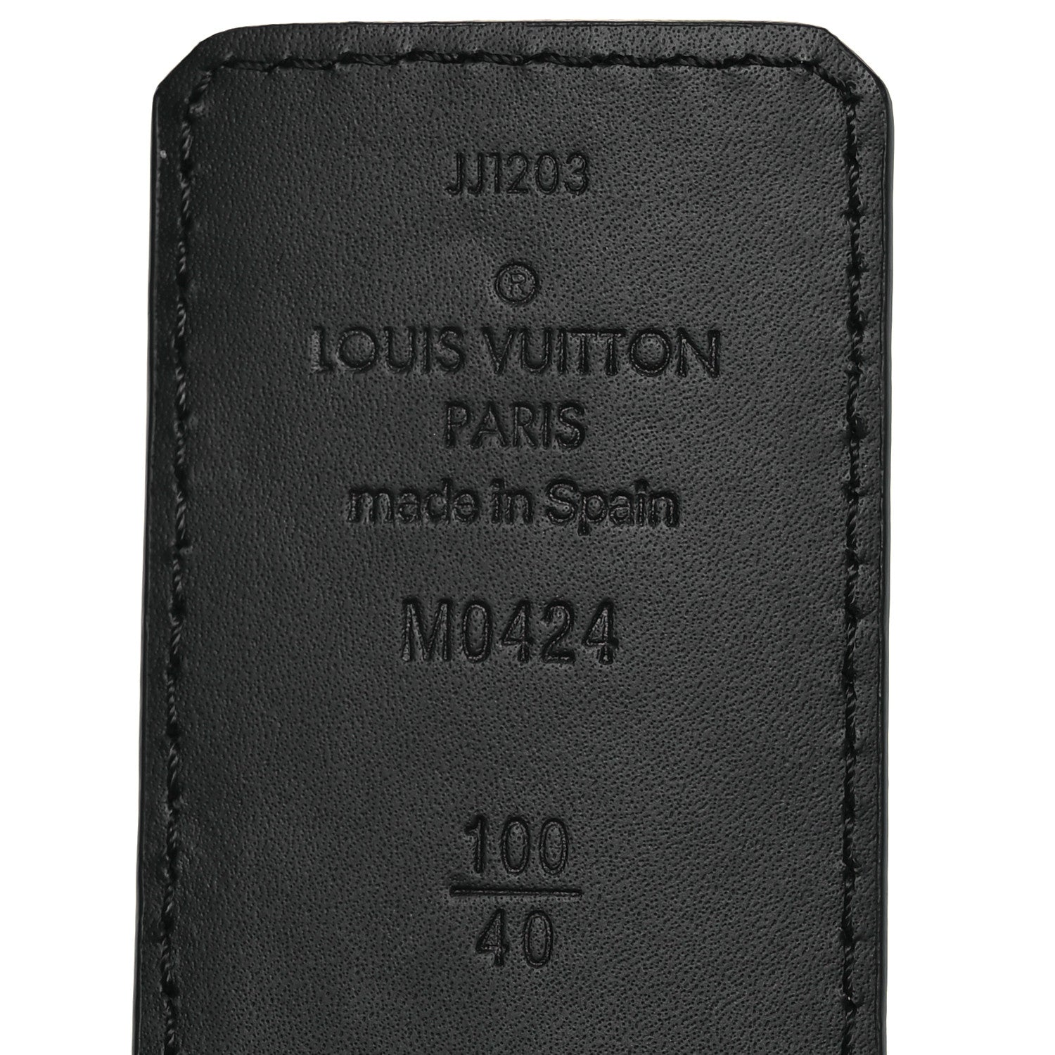 Louis Vuitton Taurillon Calfskin 40mm LV Initiales Reversible Belt 100 40 Black 5 of 7