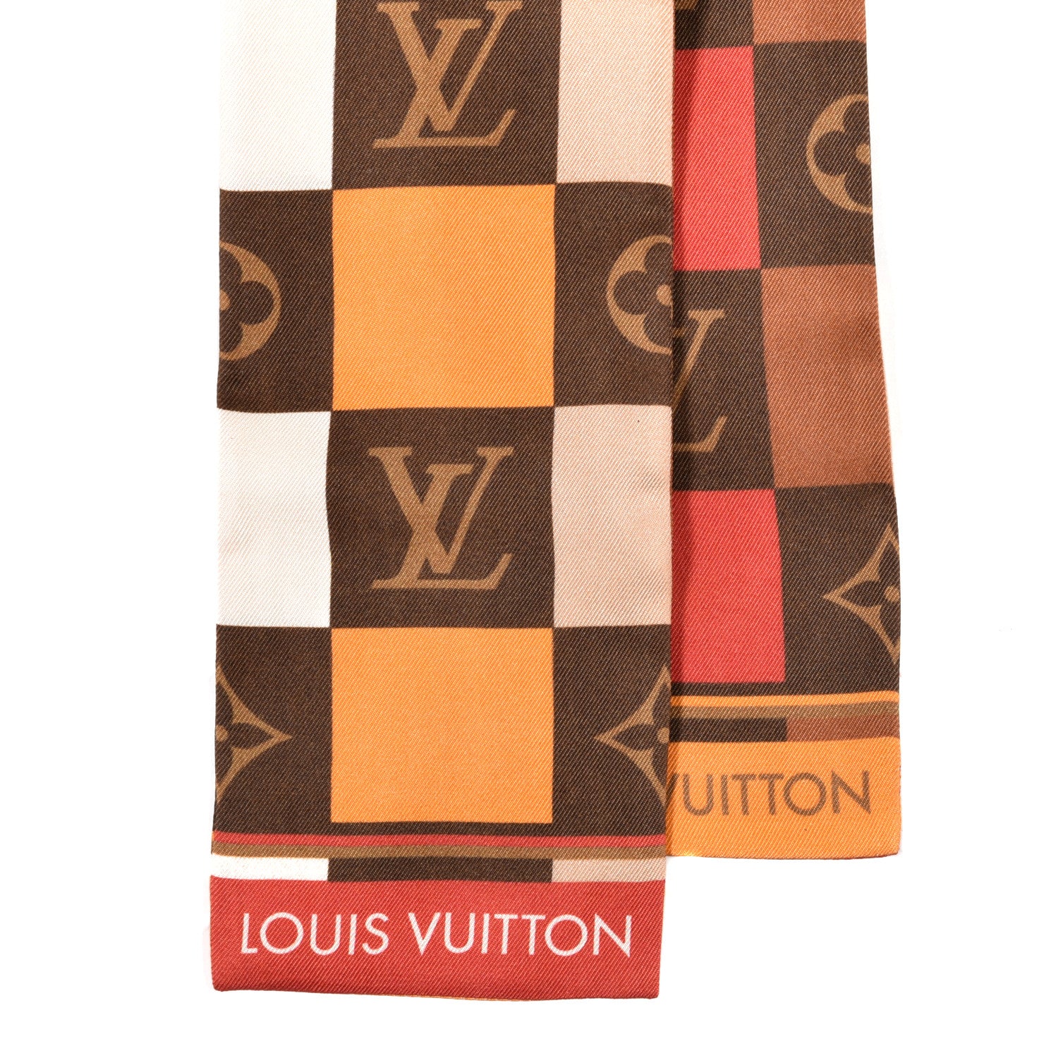 Louis Vuitton Silk Monogram Check Bandeau Beige 2 of 3