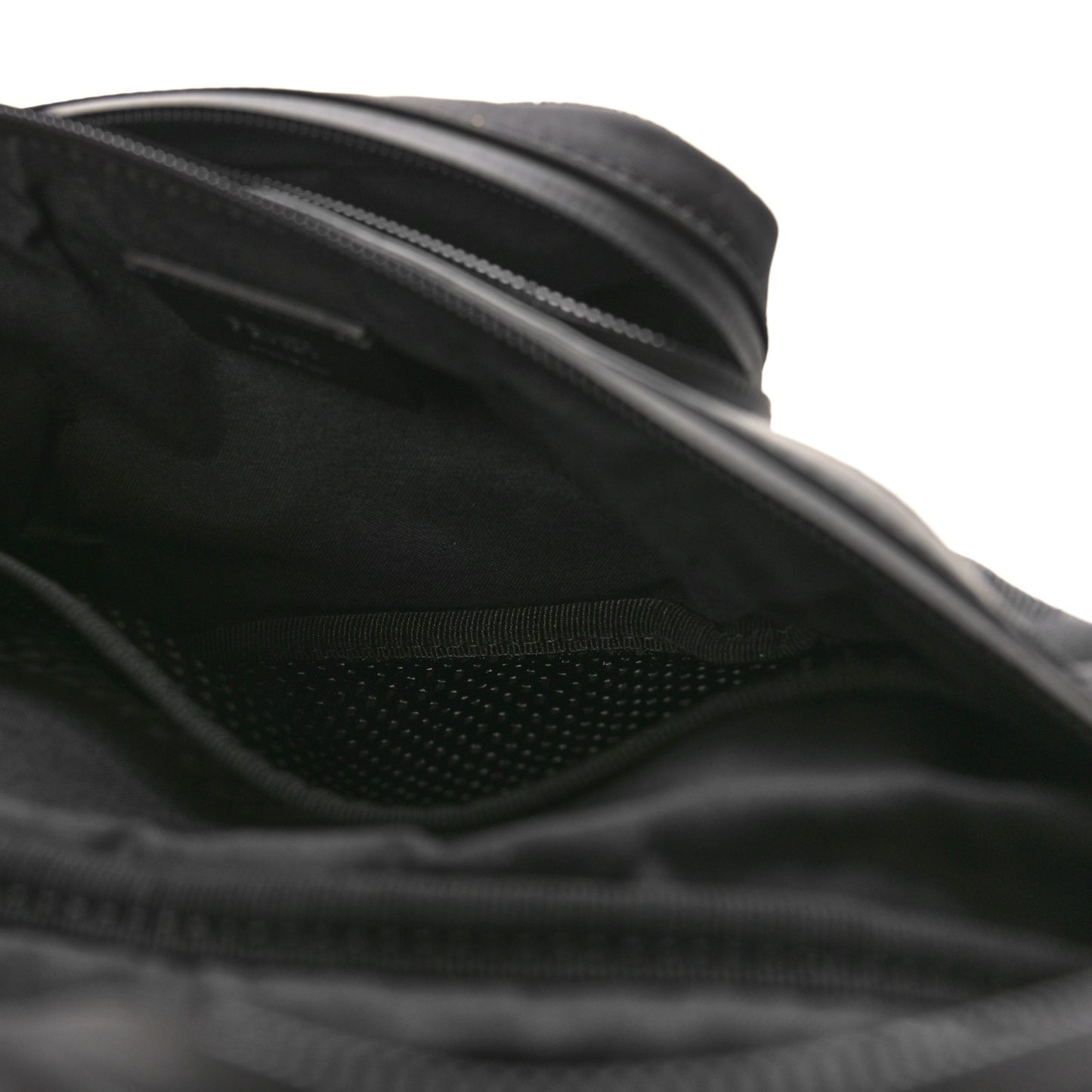 Neoprene Mesh Vitello Grace FF Pocket Belt Bag Black