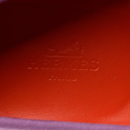 Hermes Suede Goatskin Womens Royal Loafers 37.5 Violet Parme 7 of 8