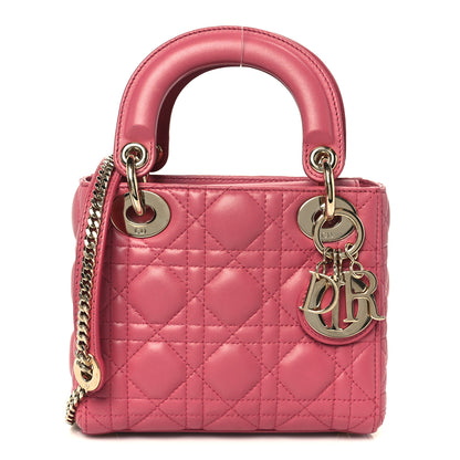 Christian Dior Lambskin Cannage Mini Lady Dior Pink 1 of 10