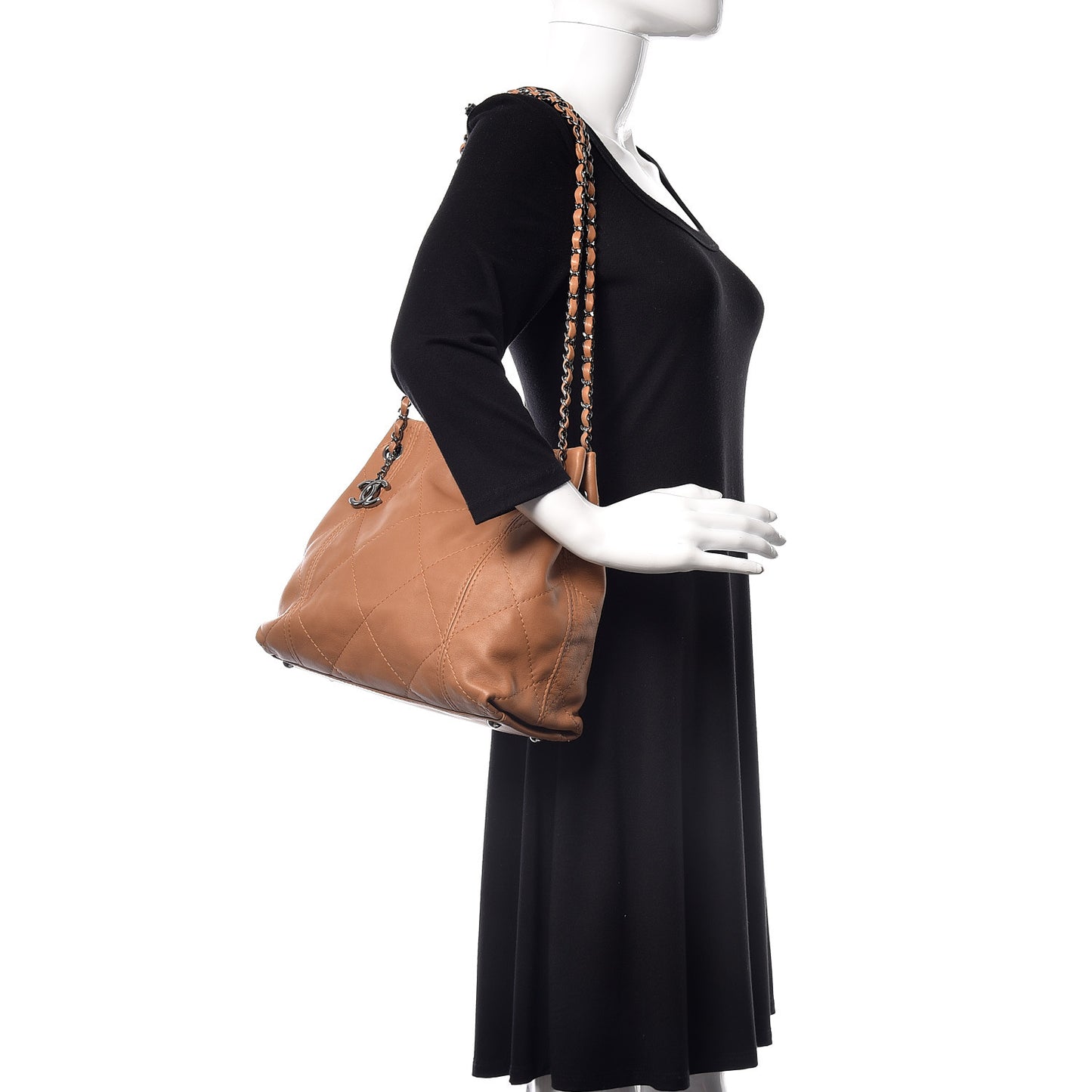 Lambskin Small Soft Touch Shoulder Bag Camel